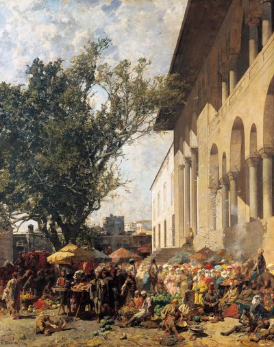 Rynek w Konstantynopolu autorstwa Alberto Pasini