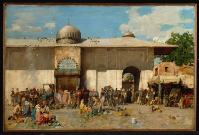 Targ orientalny, 1884 autorstwa Alberto Pasini