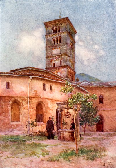 Ogród klasztoru Santa Scholastica, Subiaco autorstwa Alberto Pisa
