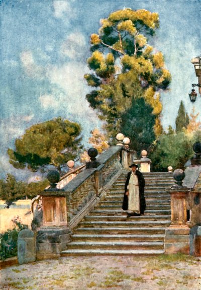 Schody kościoła Dominikanek SS Domenico i Sisto autorstwa Alberto Pisa