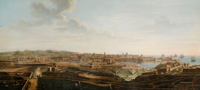 Jeden z zestawu siedmiu widoków Valletty, Malty i okolic, ok. 1753 (olej na płótnie) autorstwa Alberto Pullicino