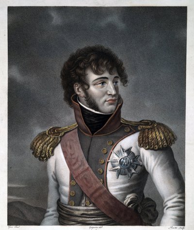 Portret Joachima Murata - Gregorius, Albert (1774-1853) - ok. 1806 - Akwaforta, akwarela - 48,5x38 - Kolekcja prywatna autorstwa Albertus Gregorius