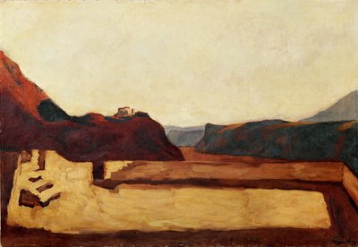 Am Kalvarienberg bei Bozen - Kalwaria koło Bolzano, Włochy (obraz na płótnie) autorstwa Albin Egger-Lienz