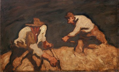 Żniwiarze podczas nadciągającej burzy, 1912 autorstwa Albin Egger Lienz