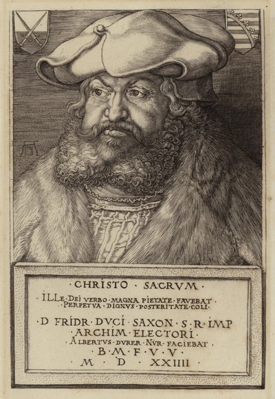 Fryderyk Mądry, Elektor Saksonii (grafika) autorstwa Albrecht (after) Durer or Duerer