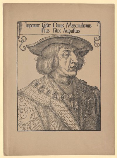 Święty Cesarz Rzymski Maksymilian I (druk) autorstwa Albrecht (after) Durer or Duerer