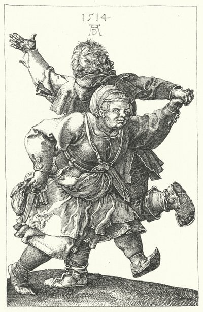 Chłopska para tańczy autorstwa Albrecht (after) Durer or Duerer