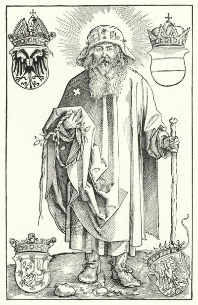Św. Coloman (rycina) autorstwa Albrecht (after) Durer or Duerer