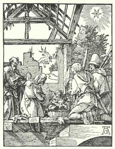 Adoracja pasterzy (rycina) autorstwa Albrecht (after) Durer or Duerer