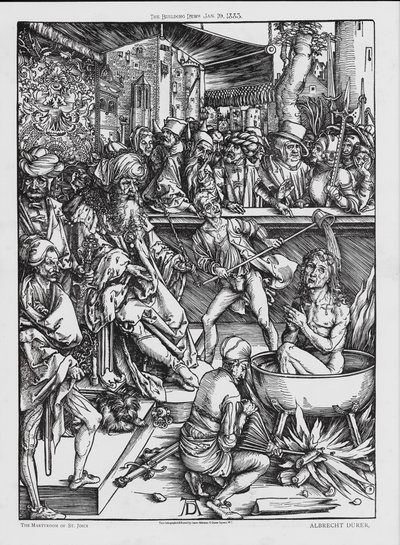 Męczeństwo świętego Jana (rycina) autorstwa Albrecht (after) Durer or Duerer