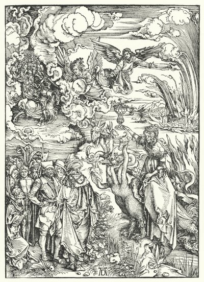 Nierządnica z Babilonu (rycina) autorstwa Albrecht (after) Durer or Duerer