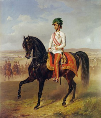 Cesarz Franciszek Józef I na koniu ... autorstwa Albrecht Adam