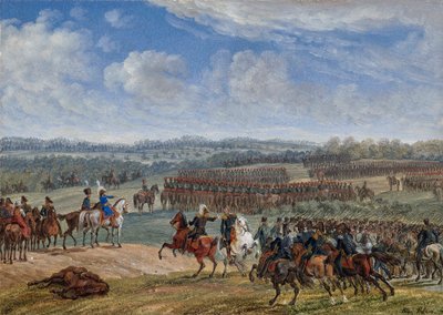 Bitwa pod Ostrovnem rankiem 26 lipca 1812 r. 1855 r. autorstwa Albrecht Adam