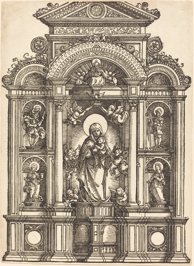 Ołtarz z Matką Boską z Dzieciątkiem i świętymi Krzysztofem, Barbarą, Jerzym i Katarzyną autorstwa Albrecht Altdorfer