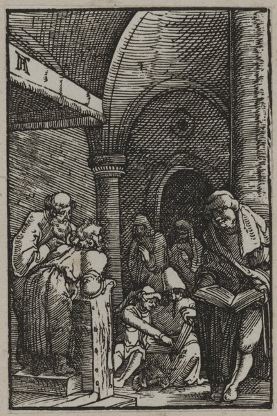 Chrystus wśród lekarzy, ok. 1515 (drzewryt) autorstwa Albrecht Altdorfer