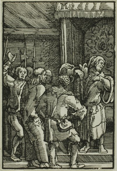 Chrystus przed Kajfaszem, z „Upadku i odkupienia człowieka” autorstwa Albrecht Altdorfer