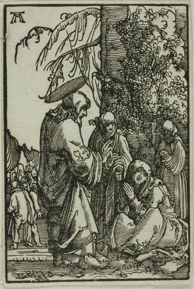 Chrystus żegnający się z matką, od upadku i odkupienia człowieka autorstwa Albrecht Altdorfer