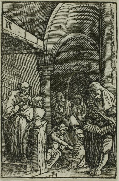 Chrystus wśród lekarzy, z „Upadku i odkupienia człowieka” autorstwa Albrecht Altdorfer