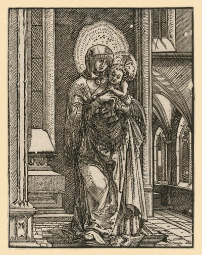 „Piękna Maria z Ratyzbony” w kościele autorstwa Albrecht Altdorfer