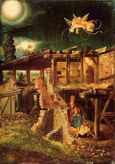 Niemiecki: Die Geburt Christi Narodziny Chrystusa autorstwa Albrecht Altdorfer