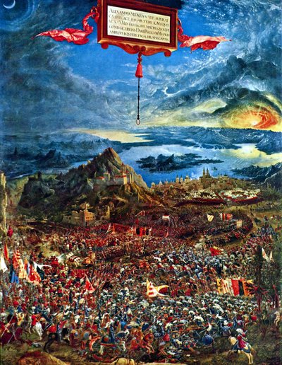 niemiecki: Historienzyklus: Alexanderschlacht (Schlacht bei Issus) Bitwa Aleksandra pod Issus autorstwa Albrecht Altdorfer