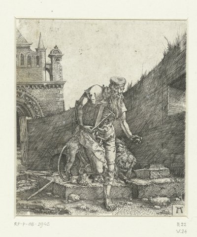 Święty Hieronim na dziedzińcu kościoła autorstwa Albrecht Altdorfer