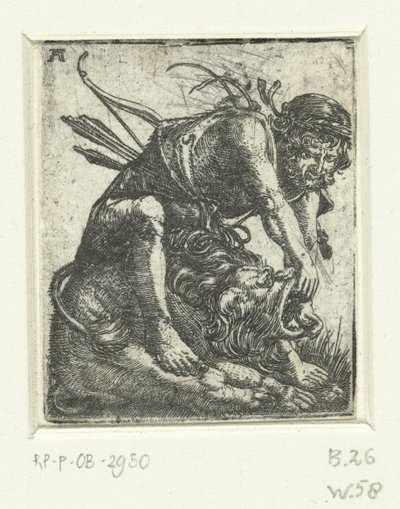Herkules zabija lwa nemejskiego autorstwa Albrecht Altdorfer