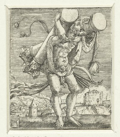 Herkules niesie kolumny autorstwa Albrecht Altdorfer