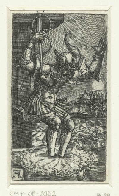Horatius Cocles wskakuje do Tybru autorstwa Albrecht Altdorfer
