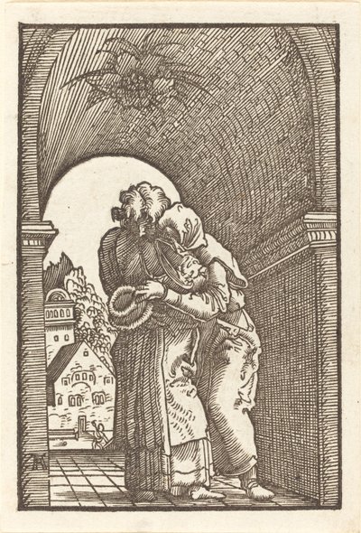 Joachim Obejmujący Annę autorstwa Albrecht Altdorfer