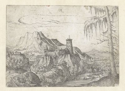 Krajobraz z dużym zamkiem autorstwa Albrecht Altdorfer