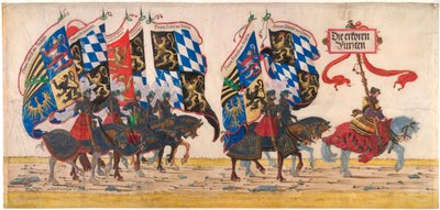 Książęta niemieccy - Dzieło Albrechta Altdorfera (ok. 1480-1538), ołówek, tusz i akwarela, ok. 1515 - Albertina, Wiedeń (Austria) autorstwa Albrecht Altdorfer