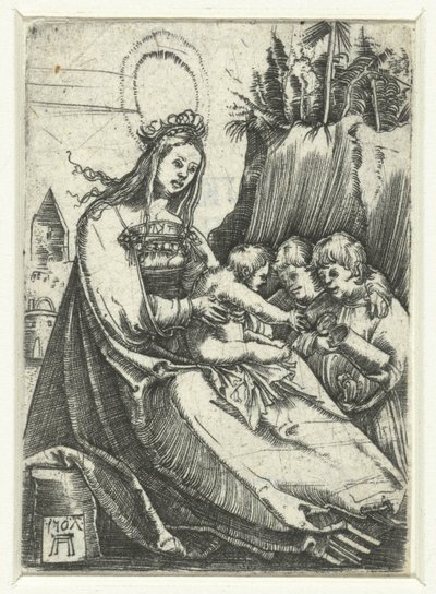 Maryja z Dzieciątkiem i dwoma chłopcami autorstwa Albrecht Altdorfer