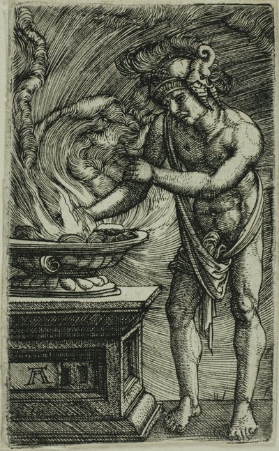Mucius Scaevola Płonąca ręka autorstwa Albrecht Altdorfer