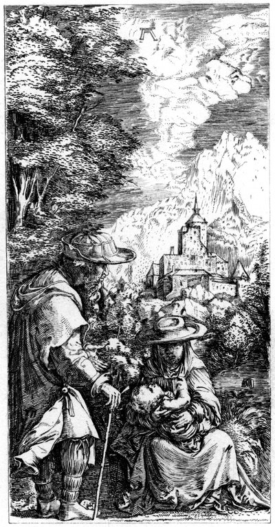 Spoczywaj w ucieczce do Egiptu, c1515-1519 1849. autorstwa Albrecht Altdorfer
