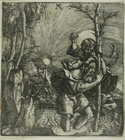 Święty Krzysztof niosący Dzieciątko autorstwa Albrecht Altdorfer