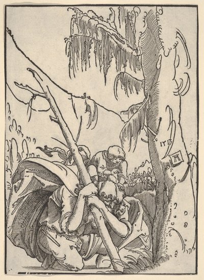 Święty Krzysztof niosący Dzieciątko Jezus autorstwa Albrecht Altdorfer
