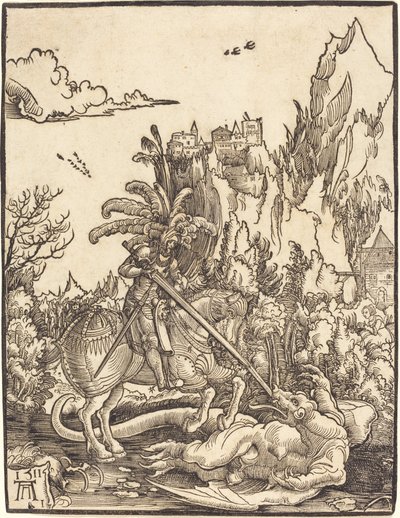 Święty Jerzy zabijający smoka autorstwa Albrecht Altdorfer