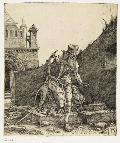 Święty Hieronim spacerujący po cmentarzu, przed 1519 r. autorstwa Albrecht Altdorfer