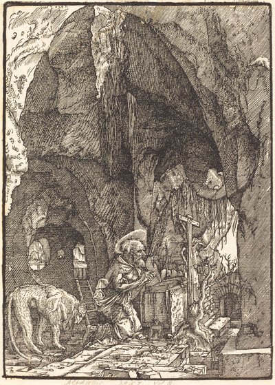 Święty Hieronim w jaskini autorstwa Albrecht Altdorfer