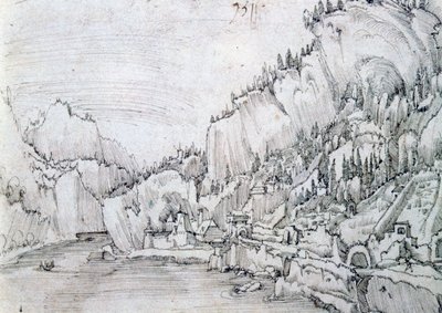 Sarmingstein nad Dunajem, XVI w. autorstwa Albrecht Altdorfer