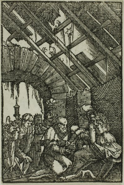 Pokłon Trzech Króli, z Upadku i odkupienia człowieka autorstwa Albrecht Altdorfer