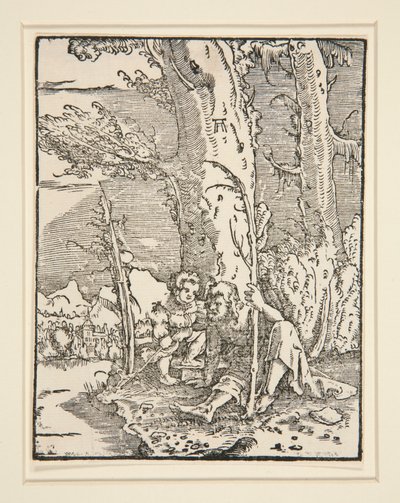 Dzieciątko Jezus ze św. Krzysztofem z cyklu Upadek i odkupienie człowieka autorstwa Albrecht Altdorfer
