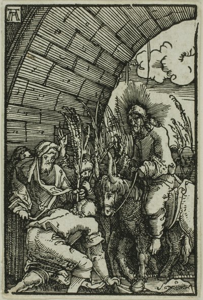 Wjazd do Jerozolimy z Upadku i odkupienia człowieka autorstwa Albrecht Altdorfer