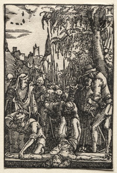 Upadek i odkupienie człowieka: Chrystus przybity do krzyża autorstwa Albrecht Altdorfer
