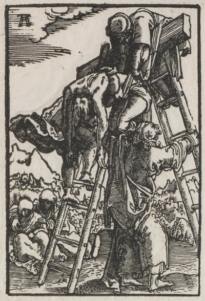 Upadek i odkupienie człowieka: zejście z krzyża, c. 1515. autorstwa Albrecht Altdorfer