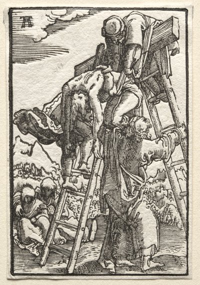 Upadek i odkupienie człowieka: zejście z krzyża, c. 1515. autorstwa Albrecht Altdorfer