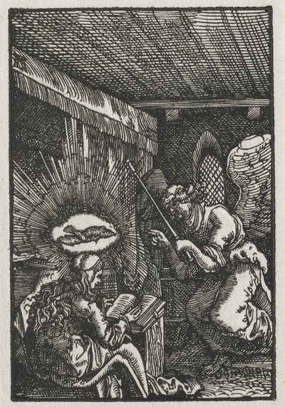 Upadek i odkupienie człowieka: Zwiastowanie autorstwa Albrecht Altdorfer