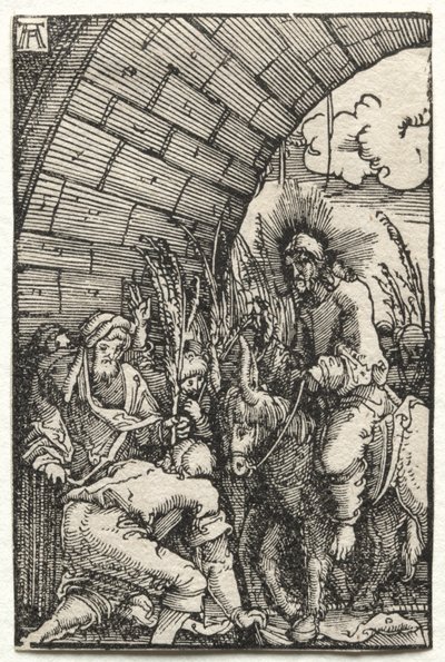 Upadek i odkupienie człowieka: wjazd do Jerozolimy, c. 1515. autorstwa Albrecht Altdorfer