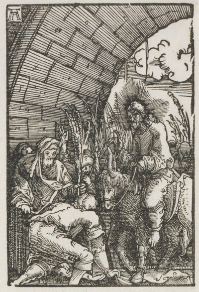 Upadek i odkupienie człowieka: wjazd do Jerozolimy, c. 1515. autorstwa Albrecht Altdorfer